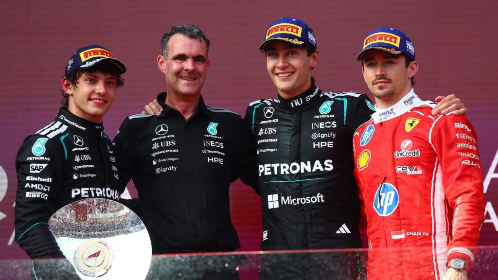 Russell Mercedes Australia Antonelli Ferrari