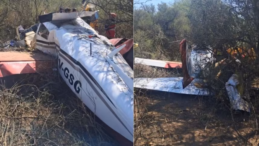 Se estrello una avioneta en Cordoba y cinco personas fueron hospitalizadas