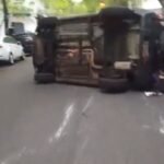 Choque y vuelco en Almagro cuatro hombres fueron trasladados a hospitales