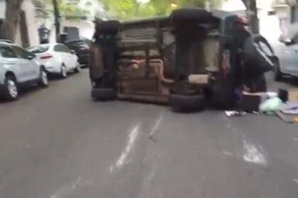 Choque y vuelco en Almagro cuatro hombres fueron trasladados a hospitales