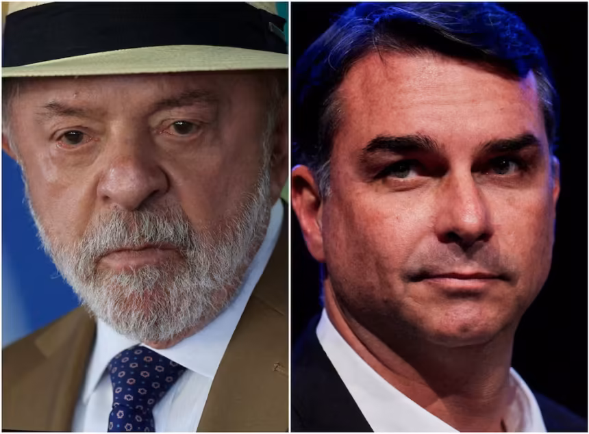 Luiz Inacio Lula da Silva y Flavio Bolsonaro