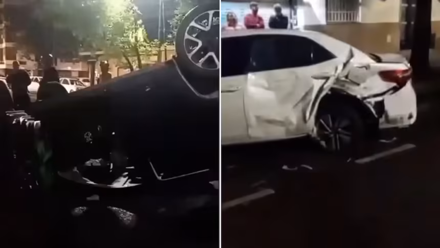 Manejaba borracha y choco contra dos autos estacionados en el limite entre Caballito y Flores cinco heridos