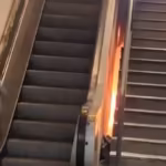 Se incendio una escalera mecanica en la estacion de trenes de Constitucion