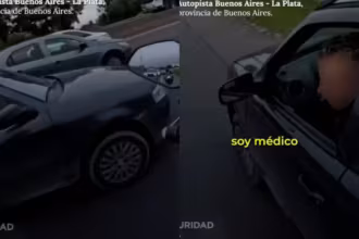 Tengo que ir a operar circulaba por la banquina mientras usaba el celular y dio una insolita justificacion