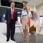 Trump voto junto a su esposa Melania