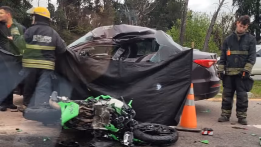 Un policia de la Federal retirado murio tras un accidente de transito en Ruta 2