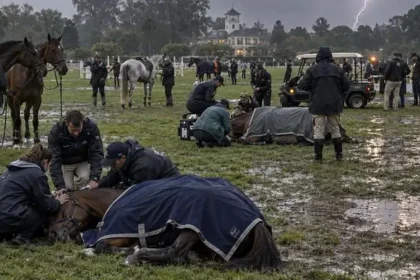 Un rayo mato a cuatro yeguas de polo en el Jockey Club de San Isidro